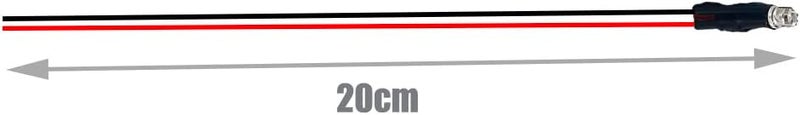 Cleiscry 30pcs 12 Volt 5mm Flat top UV Purple LED Lights Emitting Diodes Pre Wired 7.9 Inch DC 12V LED Light Water Clear Lens Small LED Lamps (5mm Flat top, UV 395nm (30pcs)) - Image 3